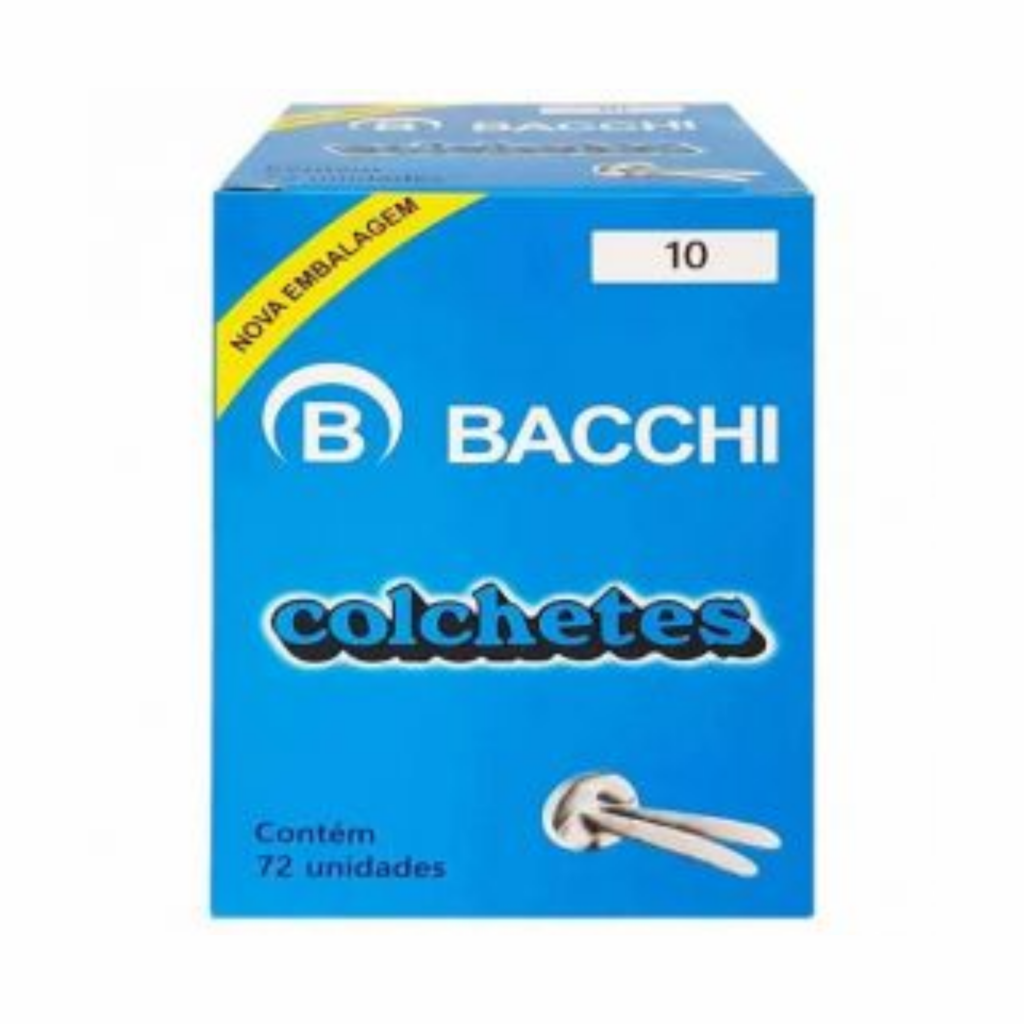 Colchetes N°10 - Bacchi - Papelaria Botafogo